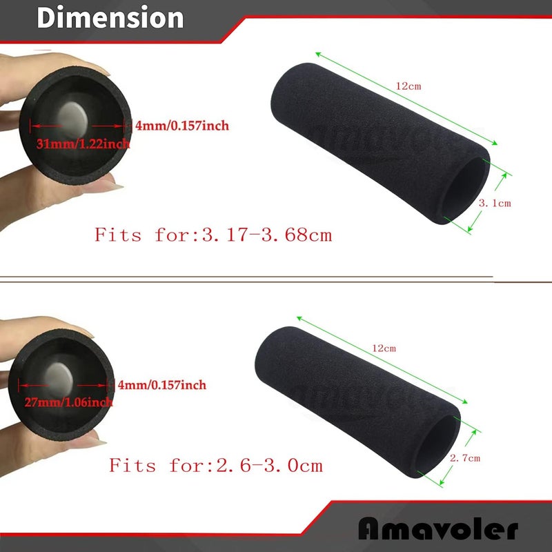 amavoler Motorcycle Hand Grips Sponge Covers Anti-Slip Handlebar Grip Compatible with Harley BMW Yamaha Honda Kawasaki Suzuki Triumph - Image 2